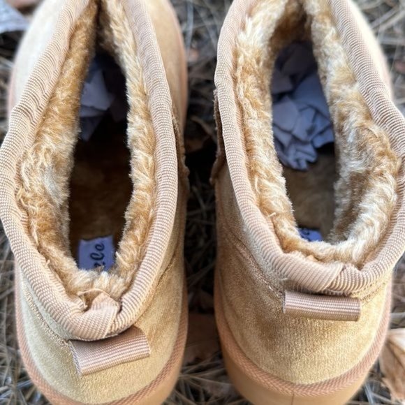 Ultra Tan Platform Booties Mini Short - Picture 7 of 7